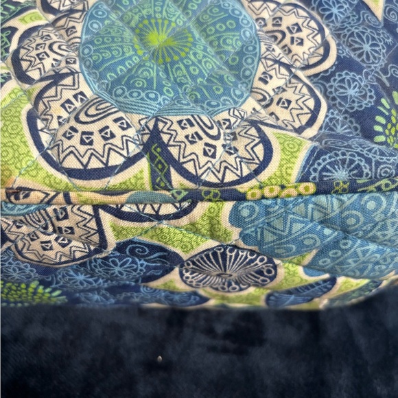 Vera Bradley Quilted Handbag – Blue & Green Floral Pattern - Picture 7 of 7